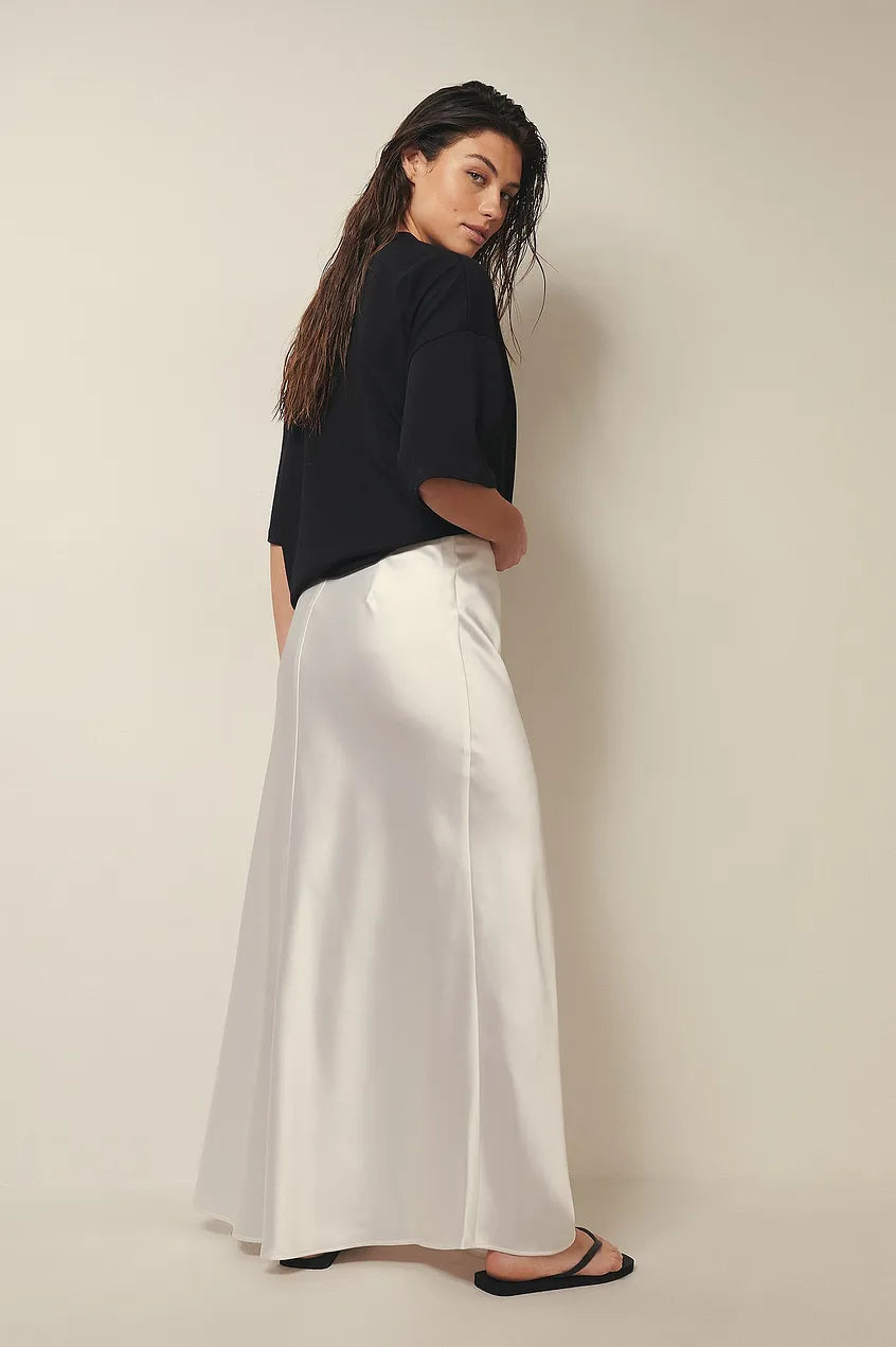 Satijnen Rok met Hoge Taille – Elena