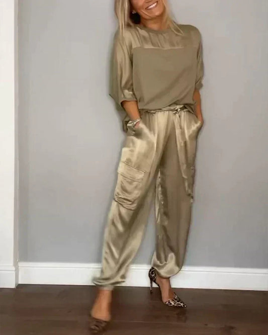 Stijlvolle & Luchtige Dames Satijnen Jumpsuit voor Bijzondere Gelegenheden – Yasmina