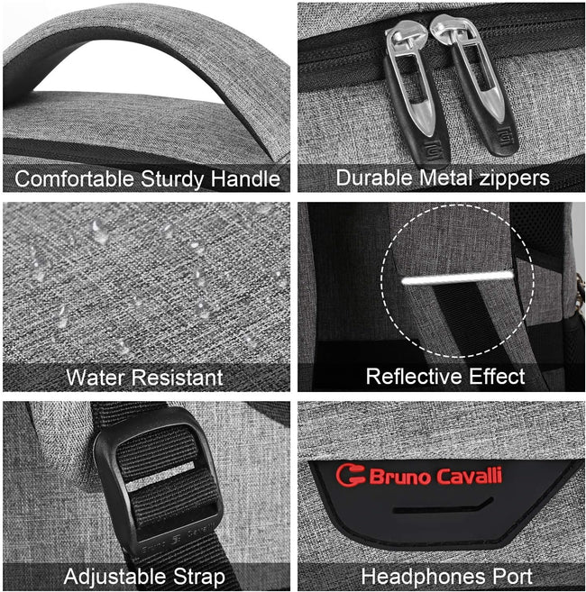 Slim Anti-Diefstal Laptop Rugzak met USB Oplaadpoort