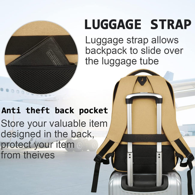 Slim Anti-Diefstal Laptop Rugzak met USB Oplaadpoort