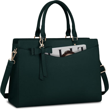 Waterdichte PU Leren Laptoptas met Multi-Pocket Ontwerp voor Dames