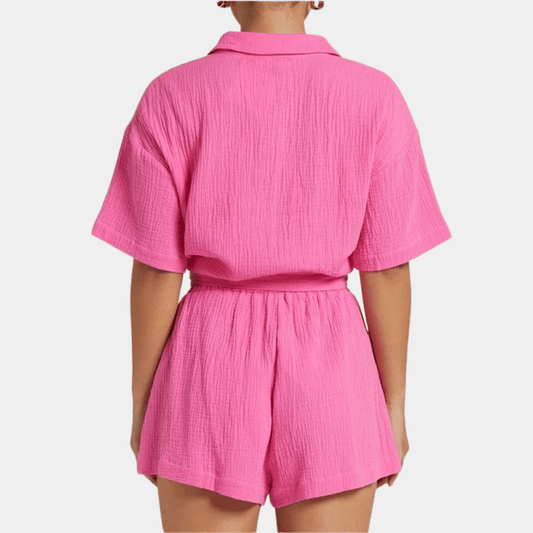 Tweedelig dames zomer set met shirt en short – Noemi