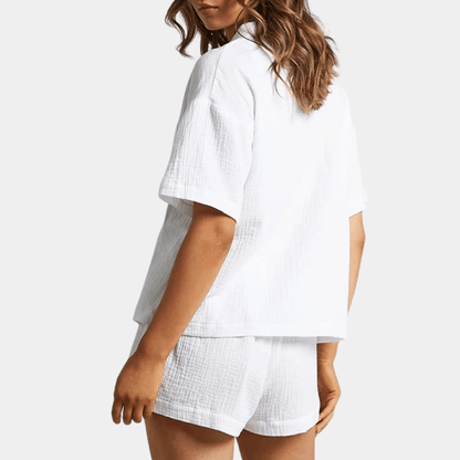 Tweedelig dames zomer set met shirt en short – Noemi