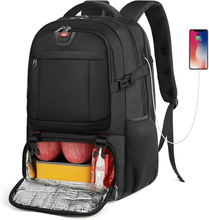 Extra grote rugzak voor lunch en laptop met USB-oplaadpoort