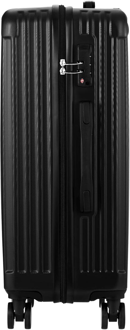 Grote Hard-Shell Koffer met 360° Wielen en TSA-slot – Zwart