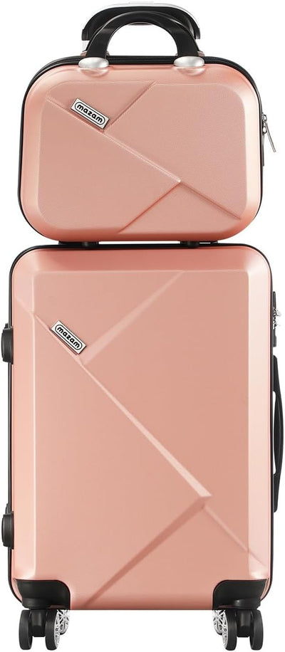 Compact 2-delige handbagageset met trolleytas en draaiwielen – JetTrek