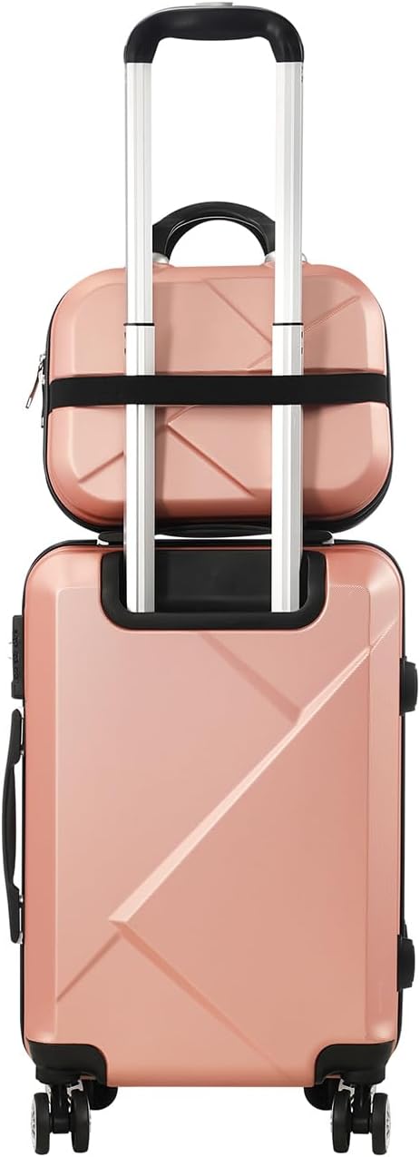 Compact 2-delige handbagageset met trolleytas en draaiwielen – JetTrek