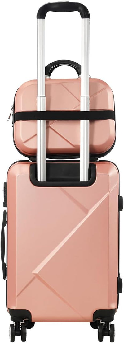 Compact 2-delige handbagageset met trolleytas en draaiwielen – JetTrek