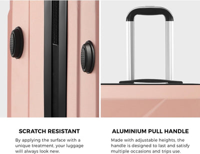 Compact 2-delige handbagageset met trolleytas en draaiwielen – JetTrek