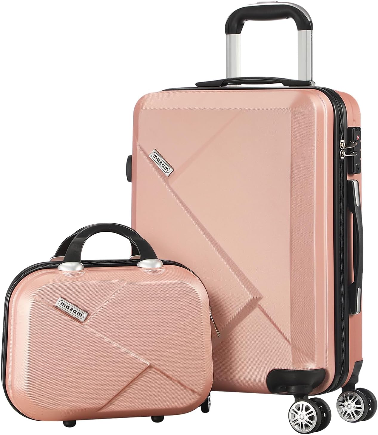 Compact 2-delige handbagageset met trolleytas en draaiwielen – JetTrek