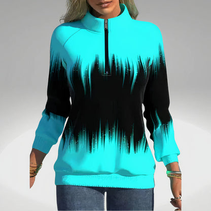 Dames Sweatshirt met Ritskraag – Elvira