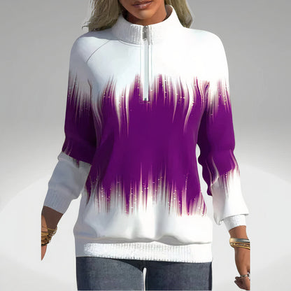 Dames Sweatshirt met Ritskraag – Elvira