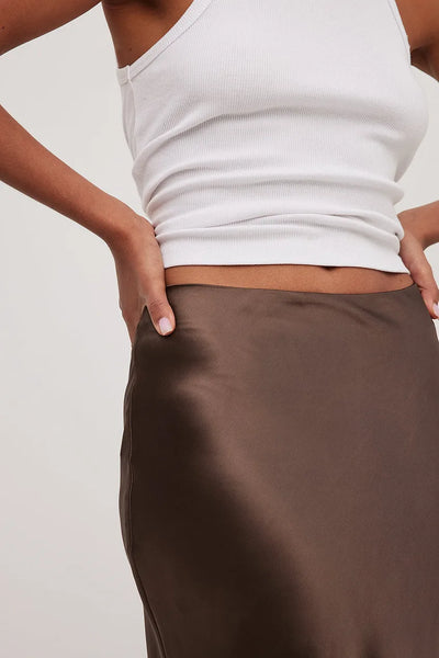 Satijnen Rok met Hoge Taille – Elena
