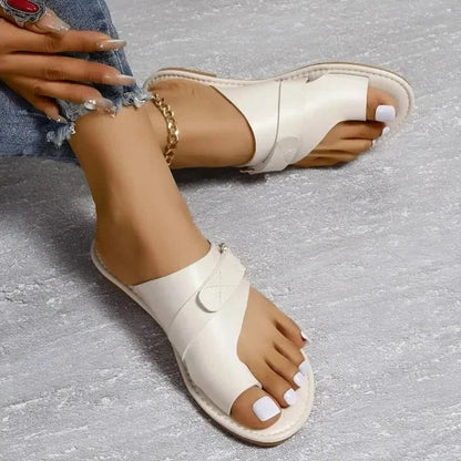 Orthopedische dames leren sandalen met Hallux Valgus correctie – Livia
