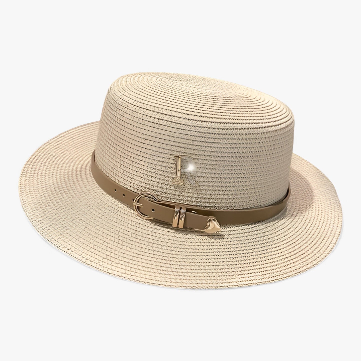 Dames Strohoed met Platte Top – Aurelle