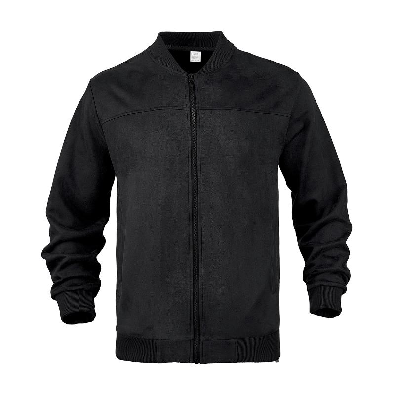 Lichte heren overgangsjas in suède-look met opstaande kraag - Damian