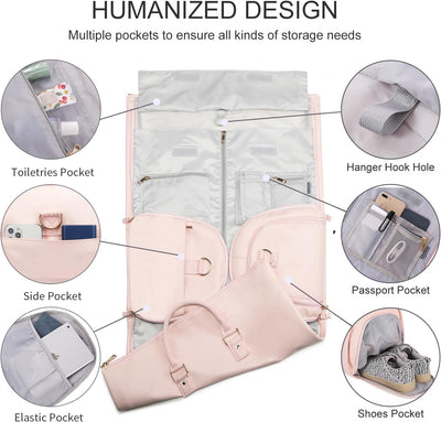 Verstelbare PU Leren Kleding Reistas – Handbagage Weekend Reistas