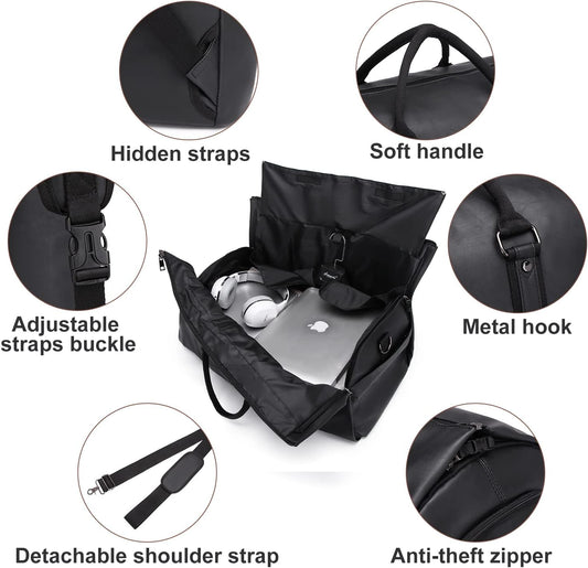 Verstelbare PU Leren Kleding Reistas – Handbagage Weekend Reistas