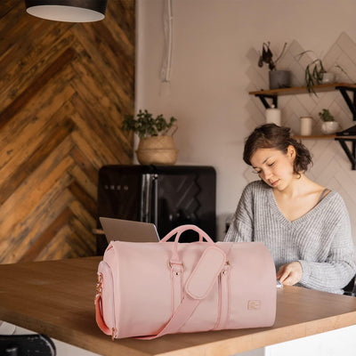 Verstelbare PU Leren Kleding Reistas – Handbagage Weekend Reistas