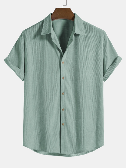 Stijlvolle heren zomer-set met shirt en corduroy shorts - SommerKern
