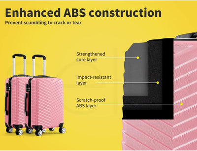 Hard Shell Handbagagekoffer met Slot & Spinnerwielen – Rosemont