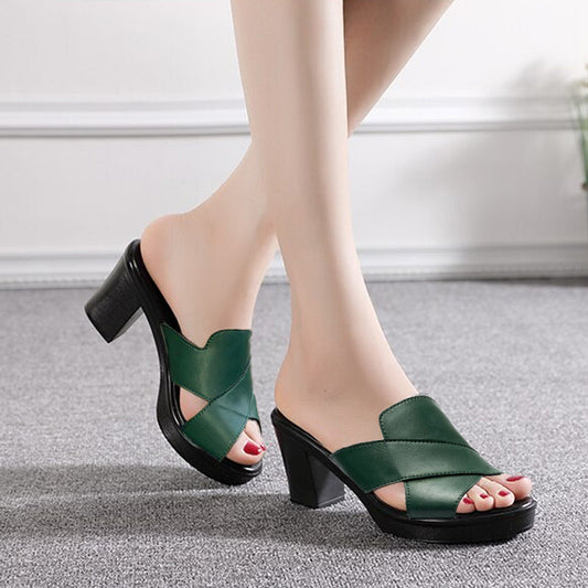 Modieuze Plateau Sandalen met Blokhak - Valeria