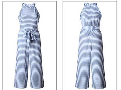 Luchtige & Stijlvolle Dames Jumpsuit met Tailleband en Strepen – Nayla