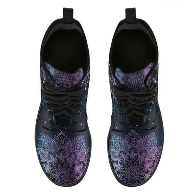 Dames Enkelboots met Herfstblad- en Maanmotief - Selene