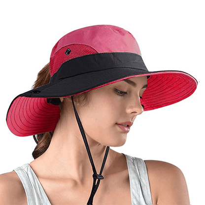 UV-zomerhoed met vizier – Vouwbare bucket hat