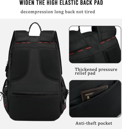 60L Waterdichte Laptoprugzak met USB Poort & Schoenvak
