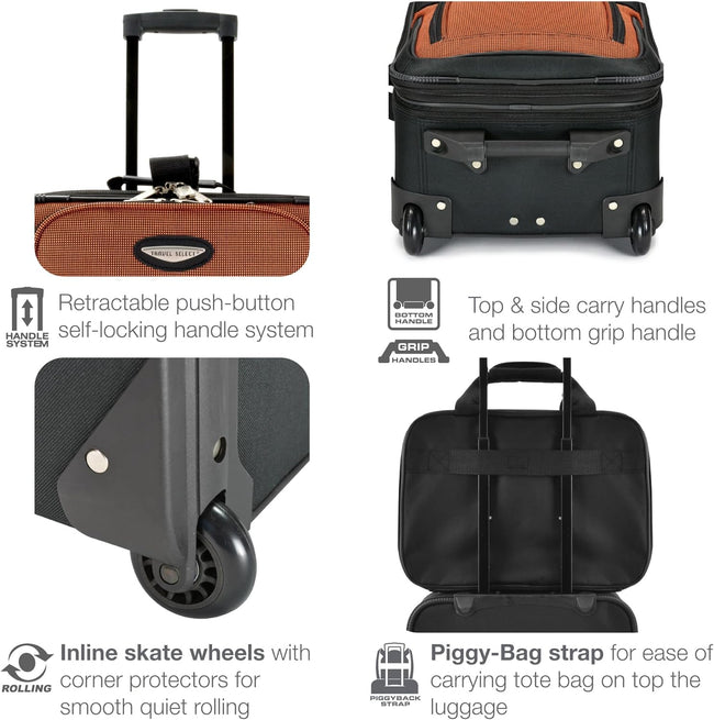 8-delige Soft Shell Kofferset met Inpak Cubes en TSA Slot – TravelMax