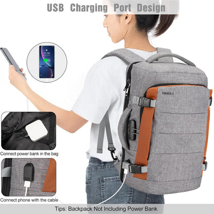 40L Waterbestendige Reis Laptop Rugzak met USB-poort & Antidiefstal Slot – AeroPack