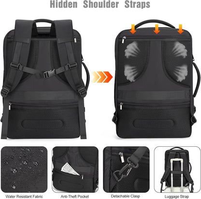 40L Waterbestendige Reis Laptop Rugzak met USB-poort & Antidiefstal Slot – AeroPack