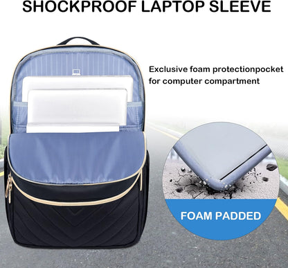Lichtgewicht Waterdichte Laptop Rugzak met USB-Poort – 15.6" Compatibel