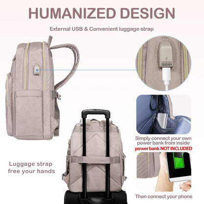 Lichtgewicht Waterdichte Laptop Rugzak met USB-Poort – 15.6" Compatibel
