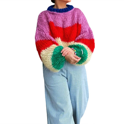 Oversized Dames Trui met Strepenpatroon – Yvonne