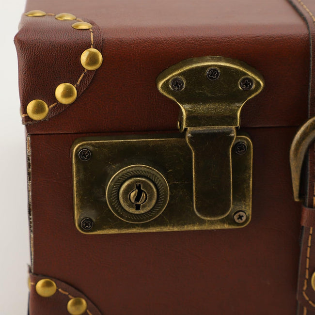 Vintage Leren Handbagagekoffer met Legering Slot - Heritage Bruin
