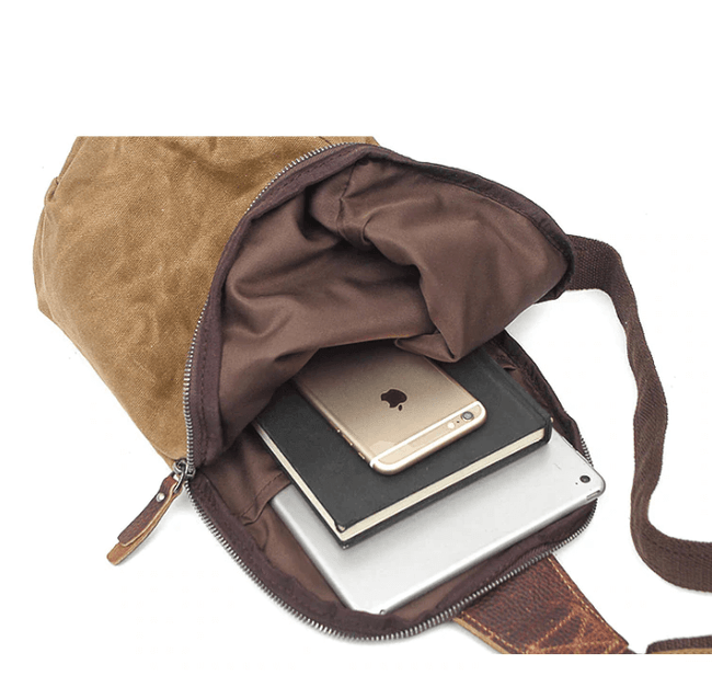 Waterdichte Canvas Schoudertas met Antidiefstalvak – MultiWear