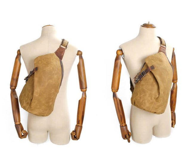 Waterdichte Canvas Schoudertas met Antidiefstalvak – MultiWear