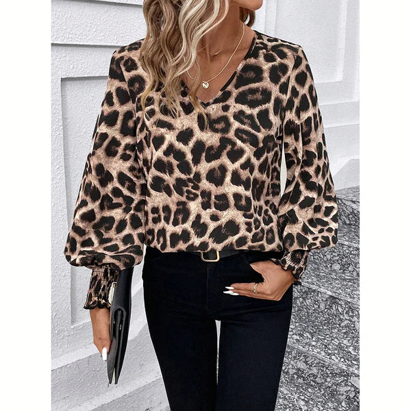 Trendy Damesblouse met Luipaardprint – Seraphina