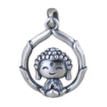Zilveren Lotus Boeddha Hanger