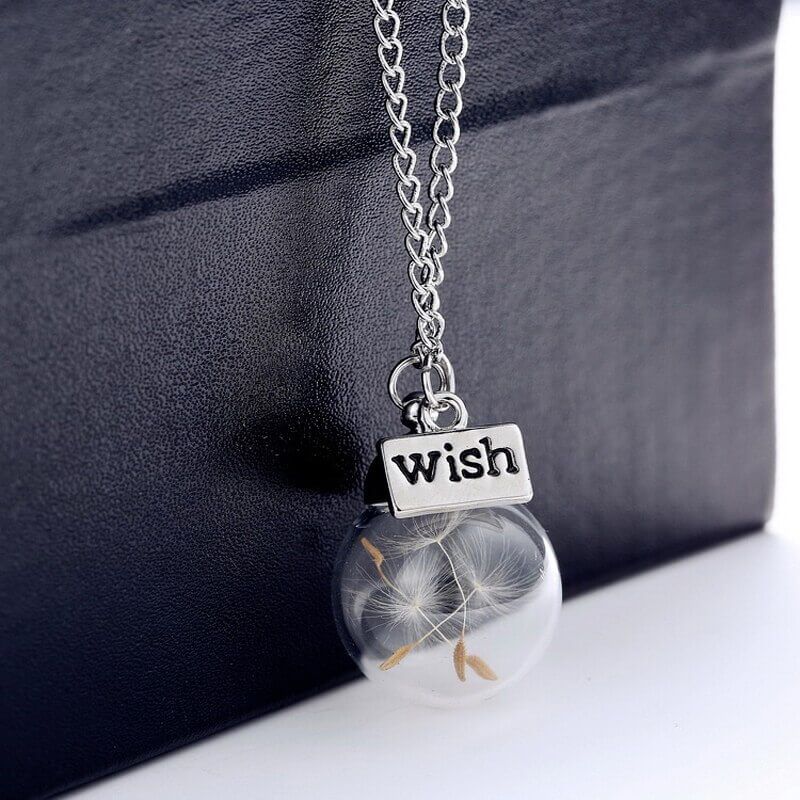 Vintage Wens Paardebloem Ketting