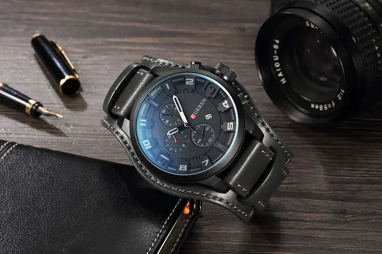 Herenhorloge chronograaf leder