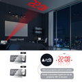 GardenFeel™ Astronatic™ | De Beste Alarmklok met LED Scherm - 180° Projector - USB lader