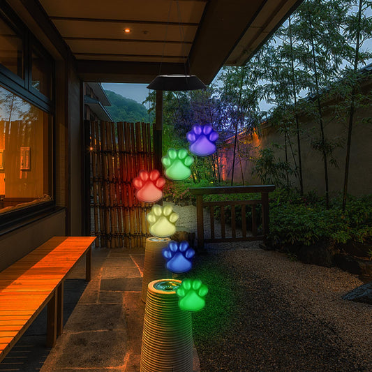 Zonne Poot Print Wind Klokkenspel Licht