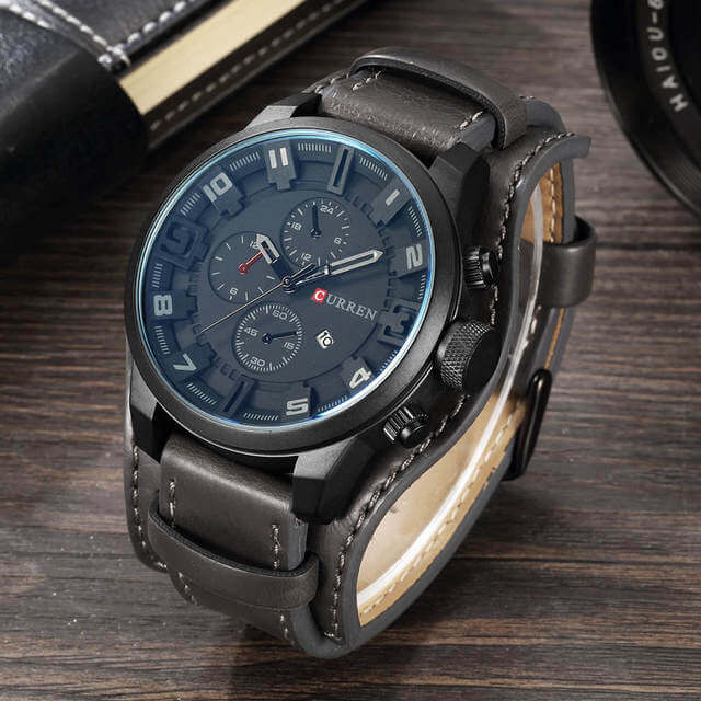 Herenhorloge chronograaf leder