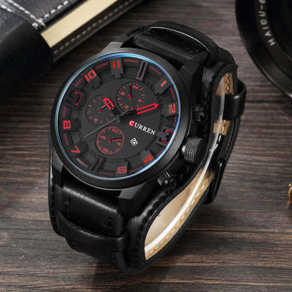 Herenhorloge chronograaf leder