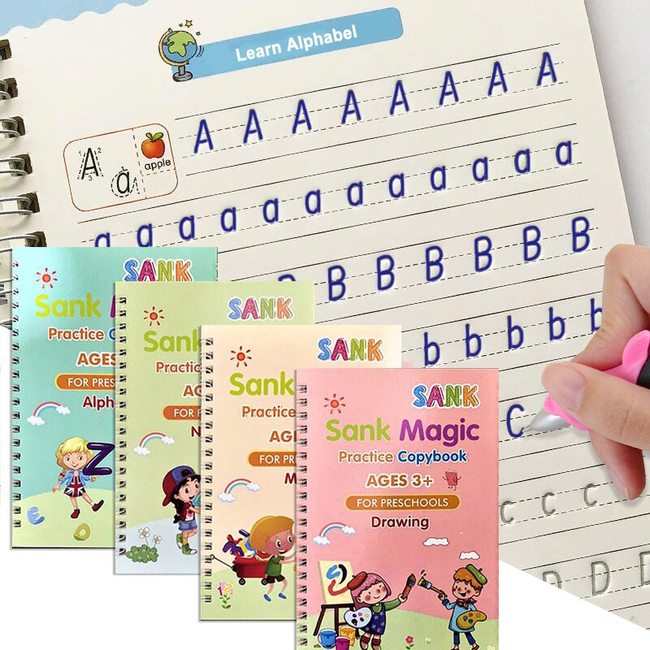 Magisch Herschrijfbaar Oefenboek voor Kids | 2+2 GRATIS