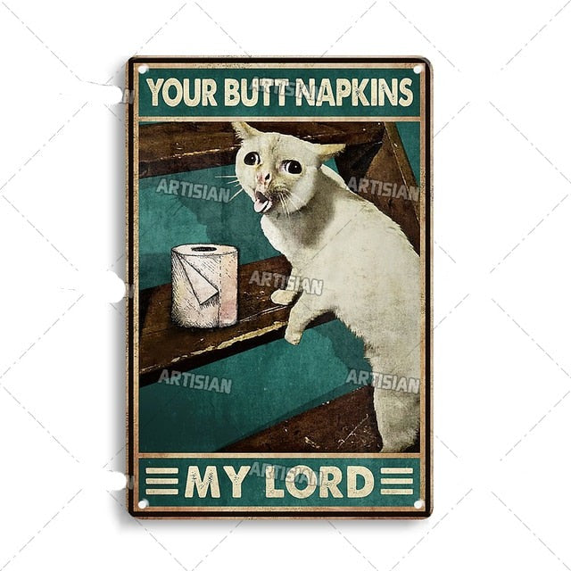 Vintage Cat | Metalen Poster