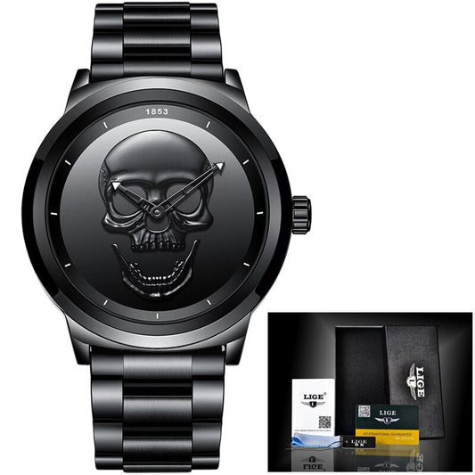 LIGE Skull Horloge